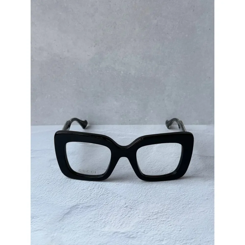 NEW Gucci GG1554O Black Thick Rim Eyeglasses Frames